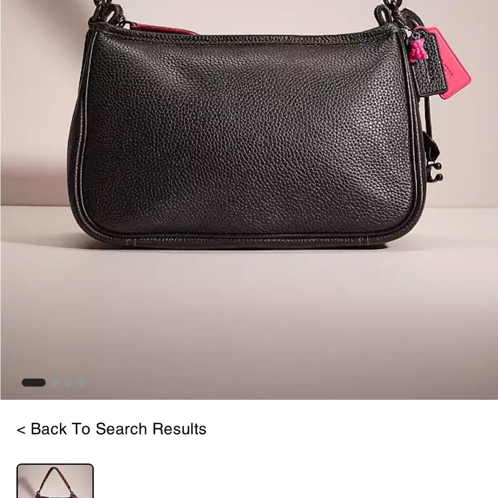 COACH Cary Upcrafted Soft Pebbled Black Leather Convertible Crossbody Bag - Picture 3 of 6